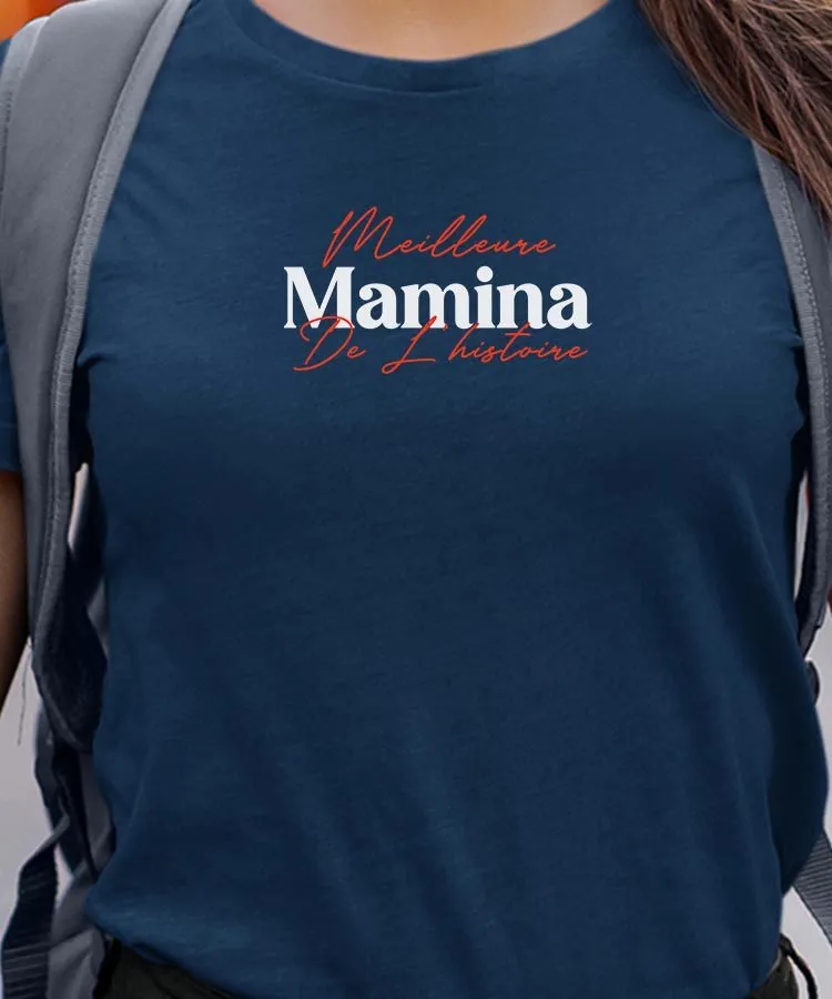 T-Shirt Meilleure Mamina de l'histoire Pour femme