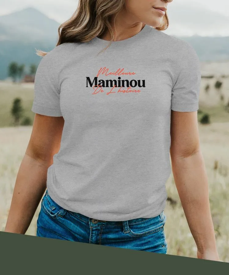 T-Shirt Meilleure Maminou de l'histoire Pour femme