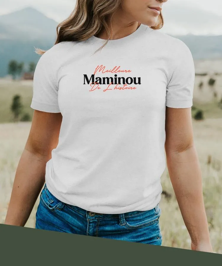 T-Shirt Meilleure Maminou de l'histoire Pour femme