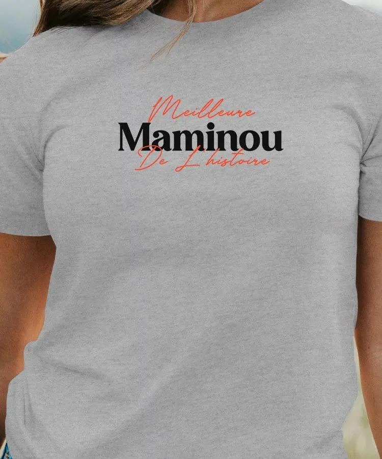 T-Shirt Meilleure Maminou de l'histoire Pour femme