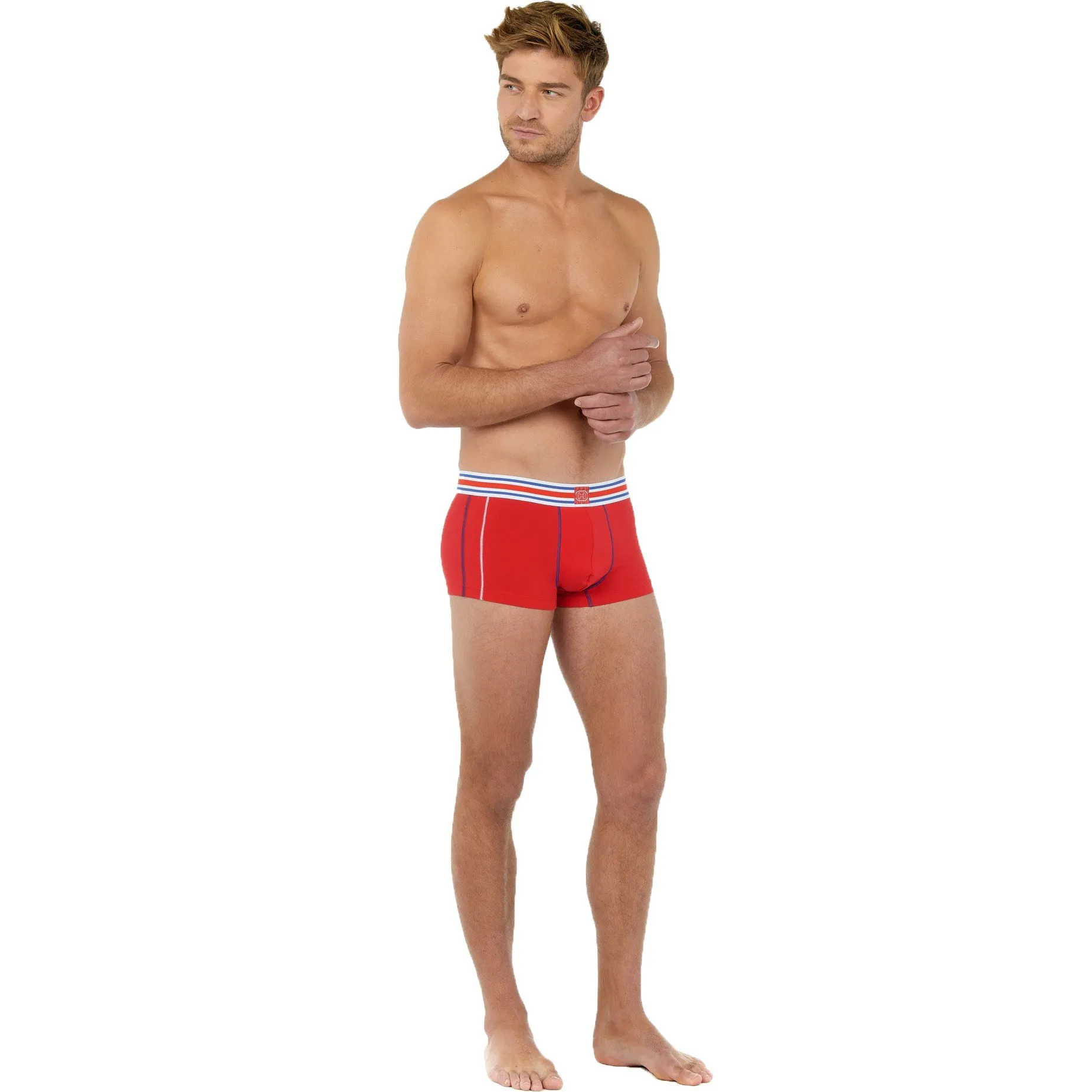 Trunk HOM Tie Break - rouge - HOM : vente shorty boxers homme HOM s...